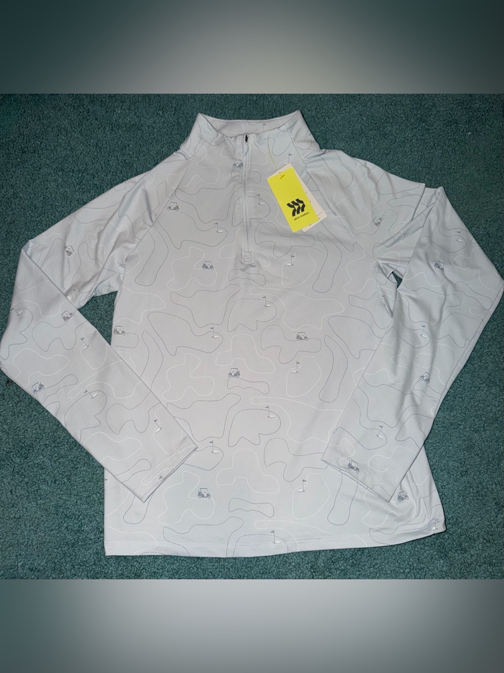 Boys Light Gray Quarter-Zip Pullover! ⛳️